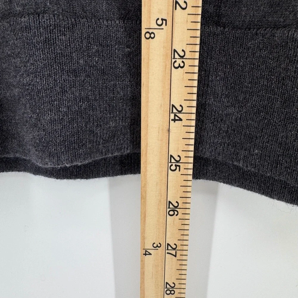 Banana Republic Half Zip Sweater Mens XL Charcoal Grey Italian Merino Wool